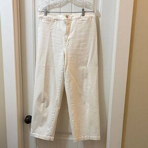 Madewell white wide leg jeans